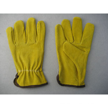 Yellow Pig Split Leather Driver Work Glove